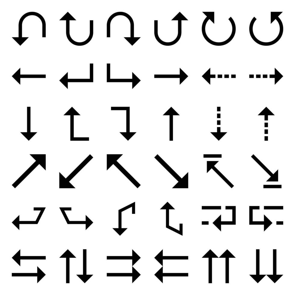 arrow icon vector set