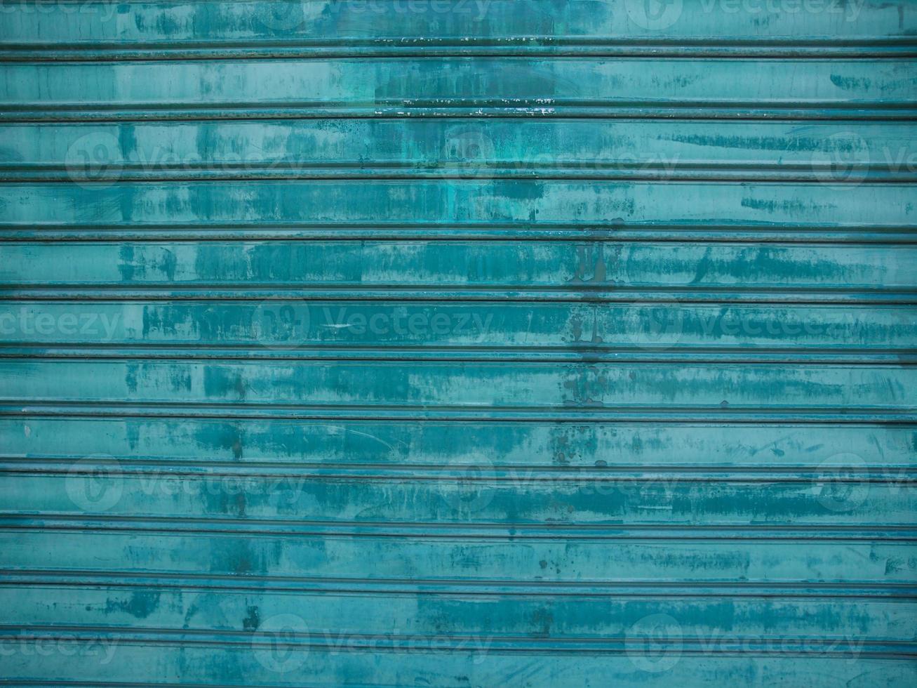 Green corrugated steel texture background photo