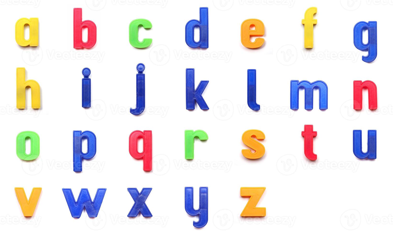 letras minúsculas del alfabeto foto