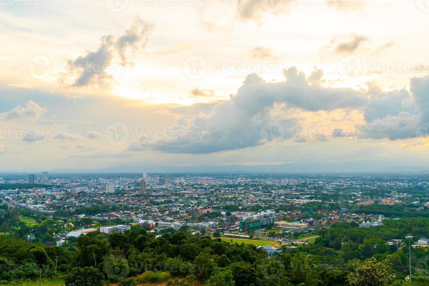 Hat Yai City  with Twilight Sky at Songkhla in Thailand photo