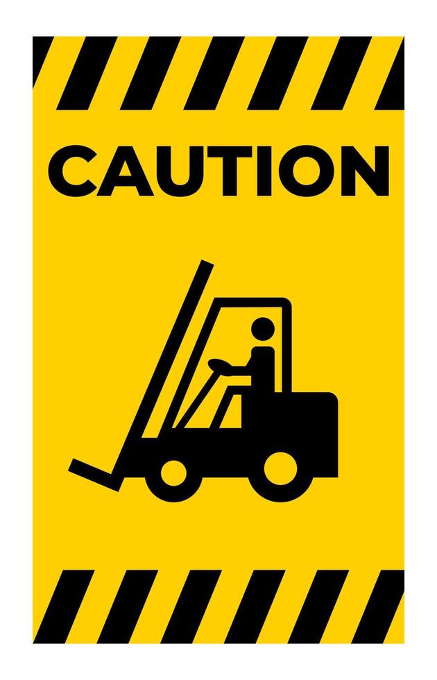 Beware Forklift Symbol vector