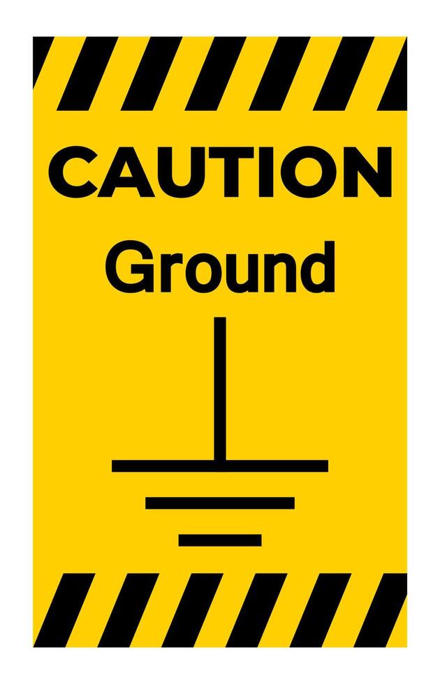 Protective Earth Ground Symbol Sign, Vector Illustration, Isolate On White Background Label. EPS10