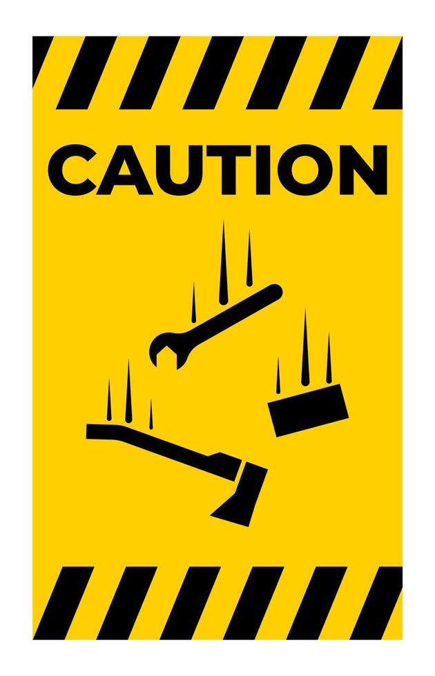 Watch for falling materials sign on white background vector