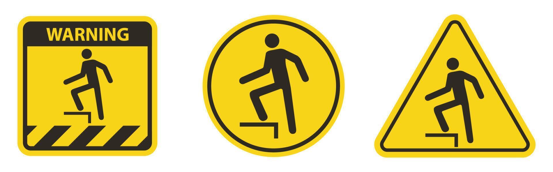 No Stepping Symbol On White Background vector