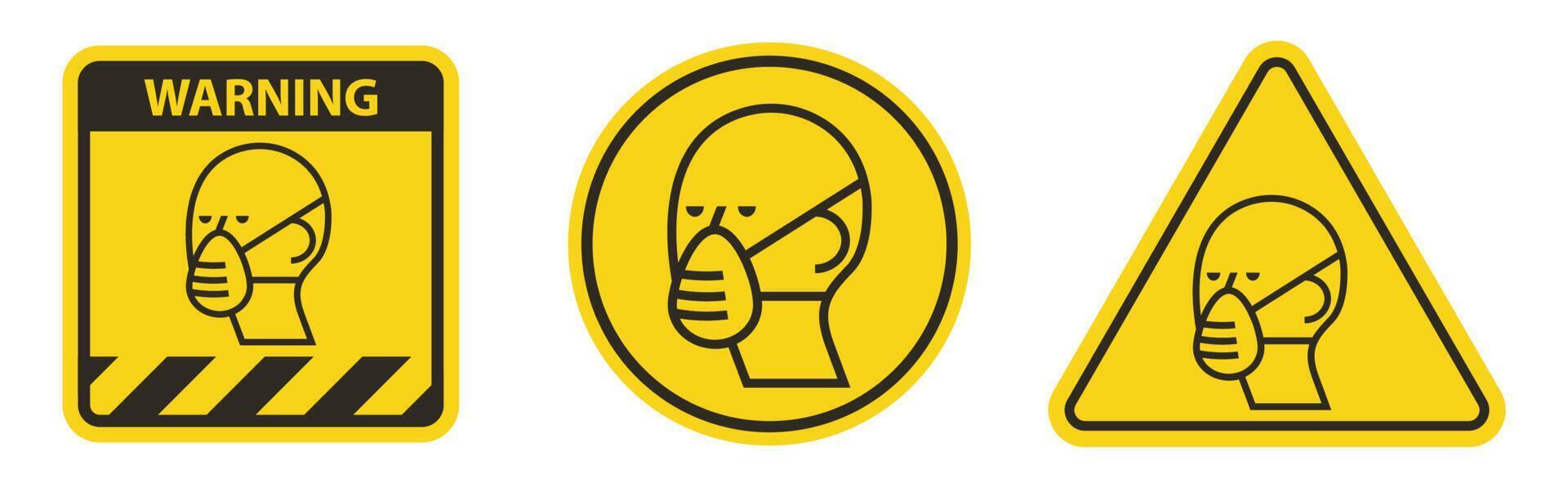 Protective mask icon on white background vector