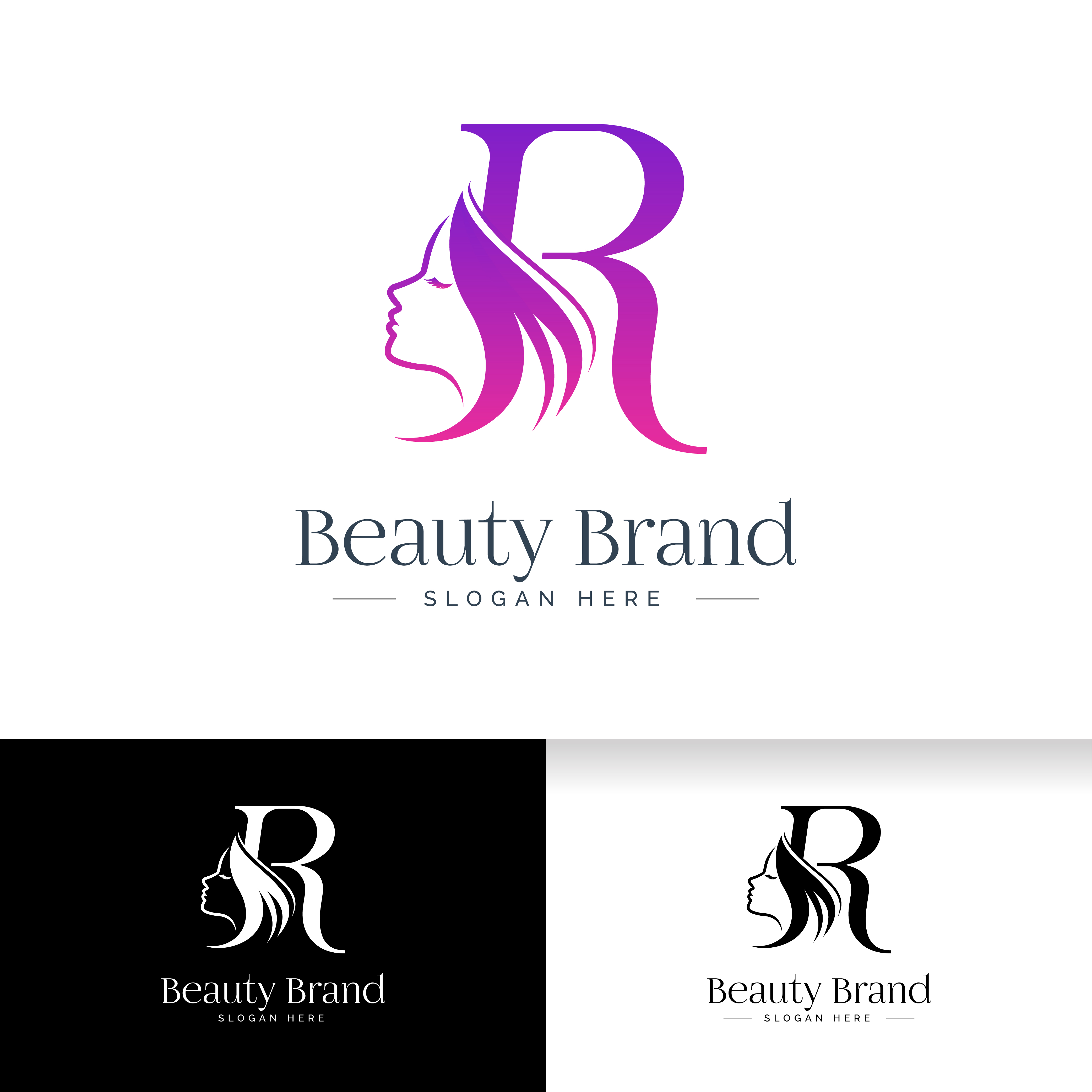 Letter L Monogram Beauty Logo Design - TemplateMonster