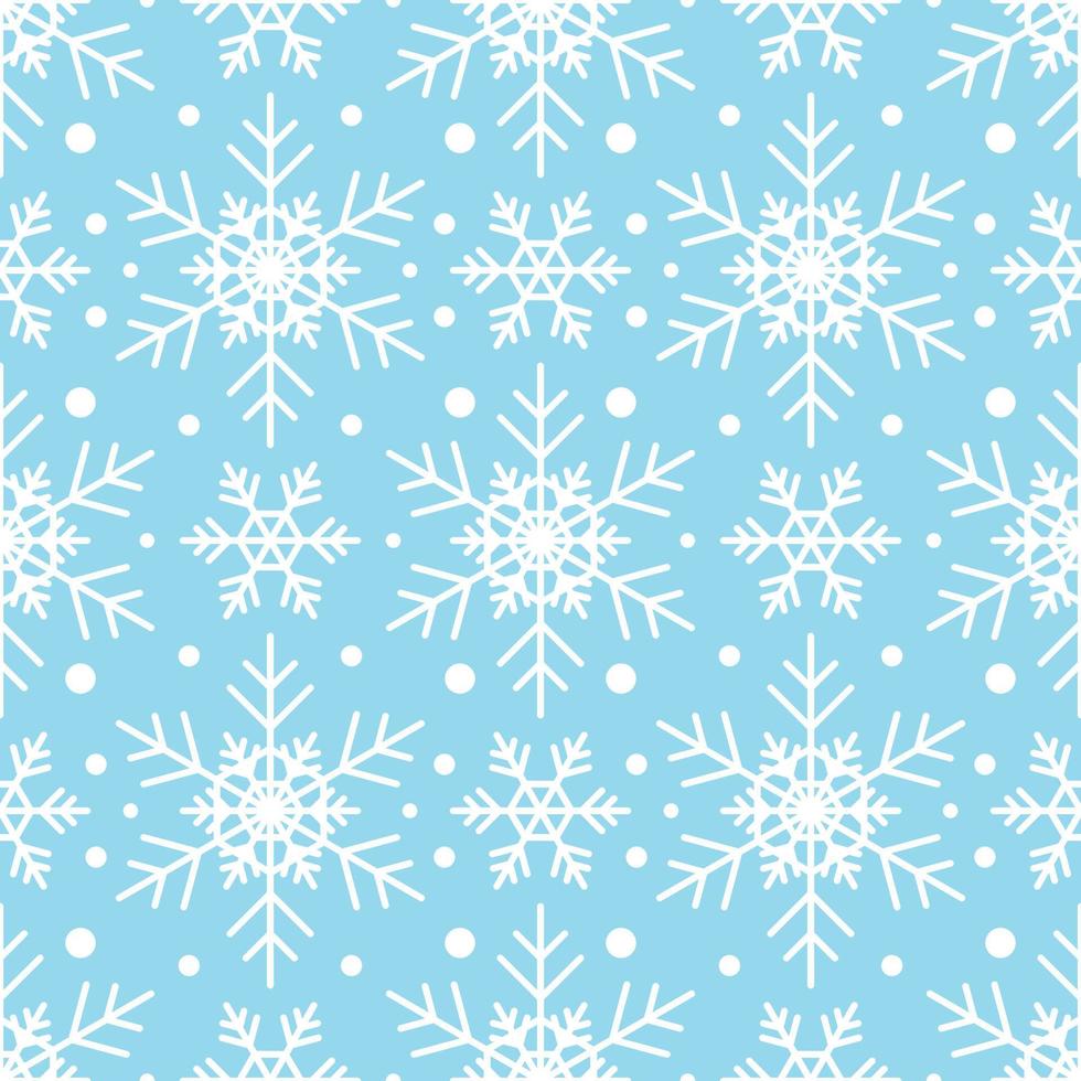 Seamless pattern with white snowflakes vector