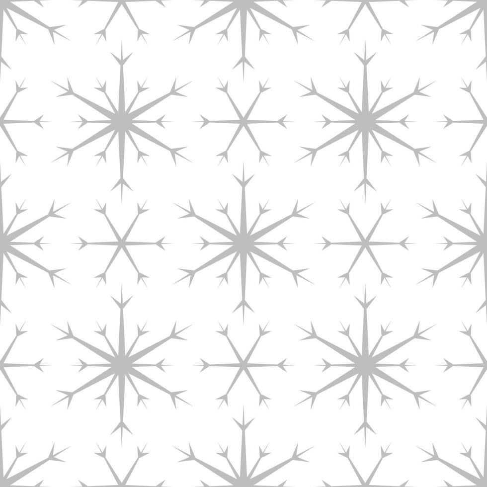 Seamless pattern of silver snowflakes vector