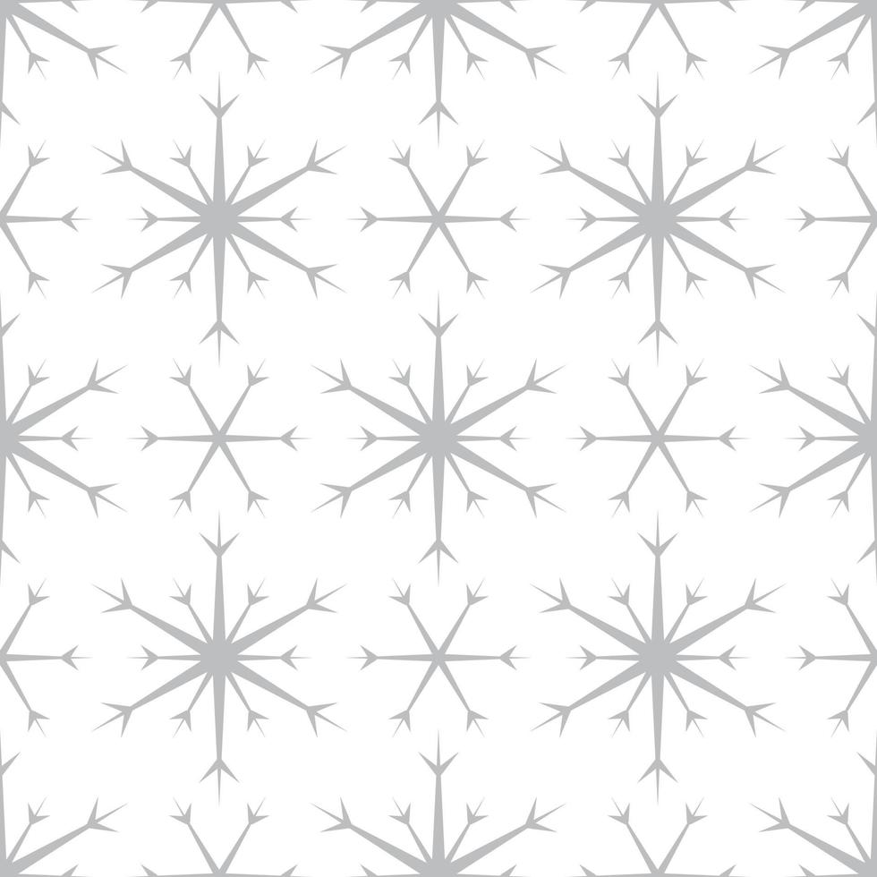 Seamless pattern of silver snowflakes vector