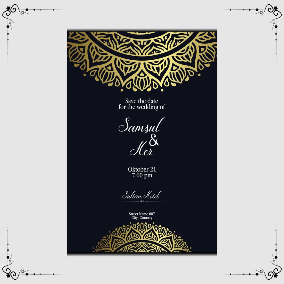 Luxury gold mandala ornate background vector