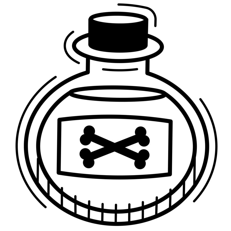 poison in linear style icon for halloween vector