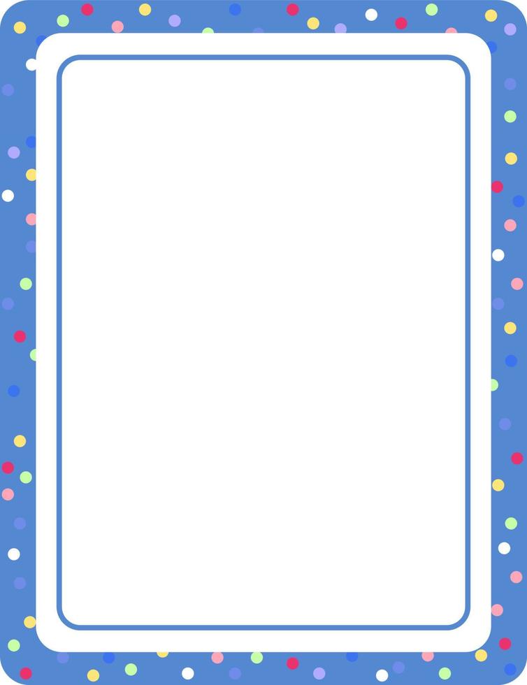 plantilla de banner de marco vertical azul vacío vector