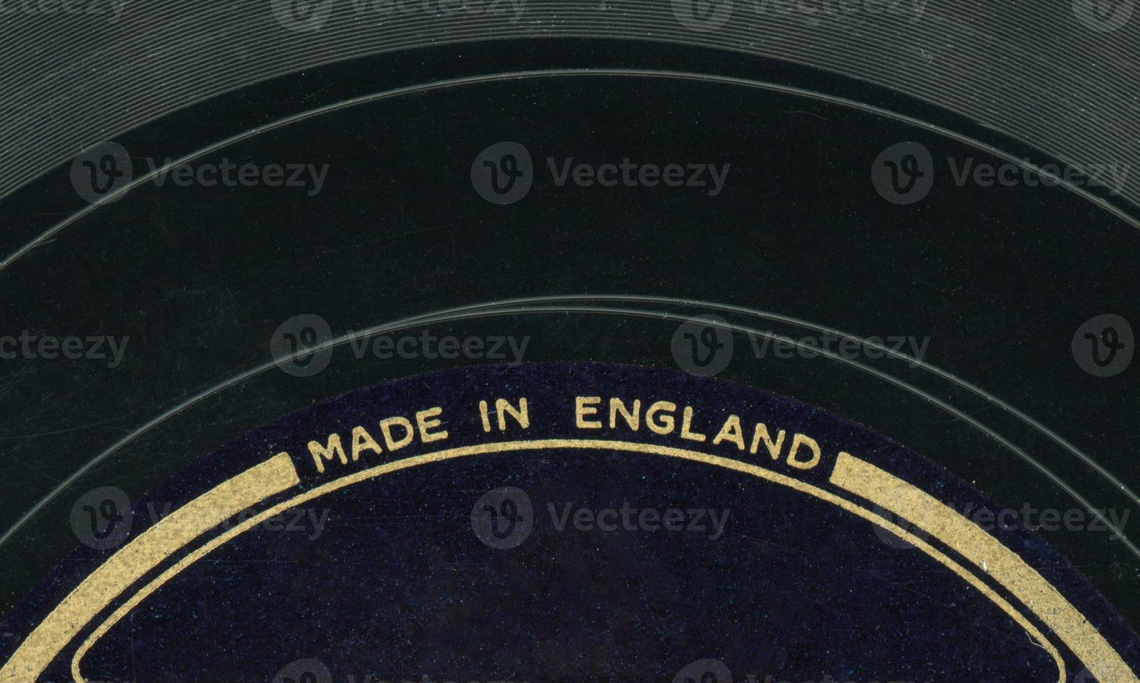 Vinyl record made in England photo