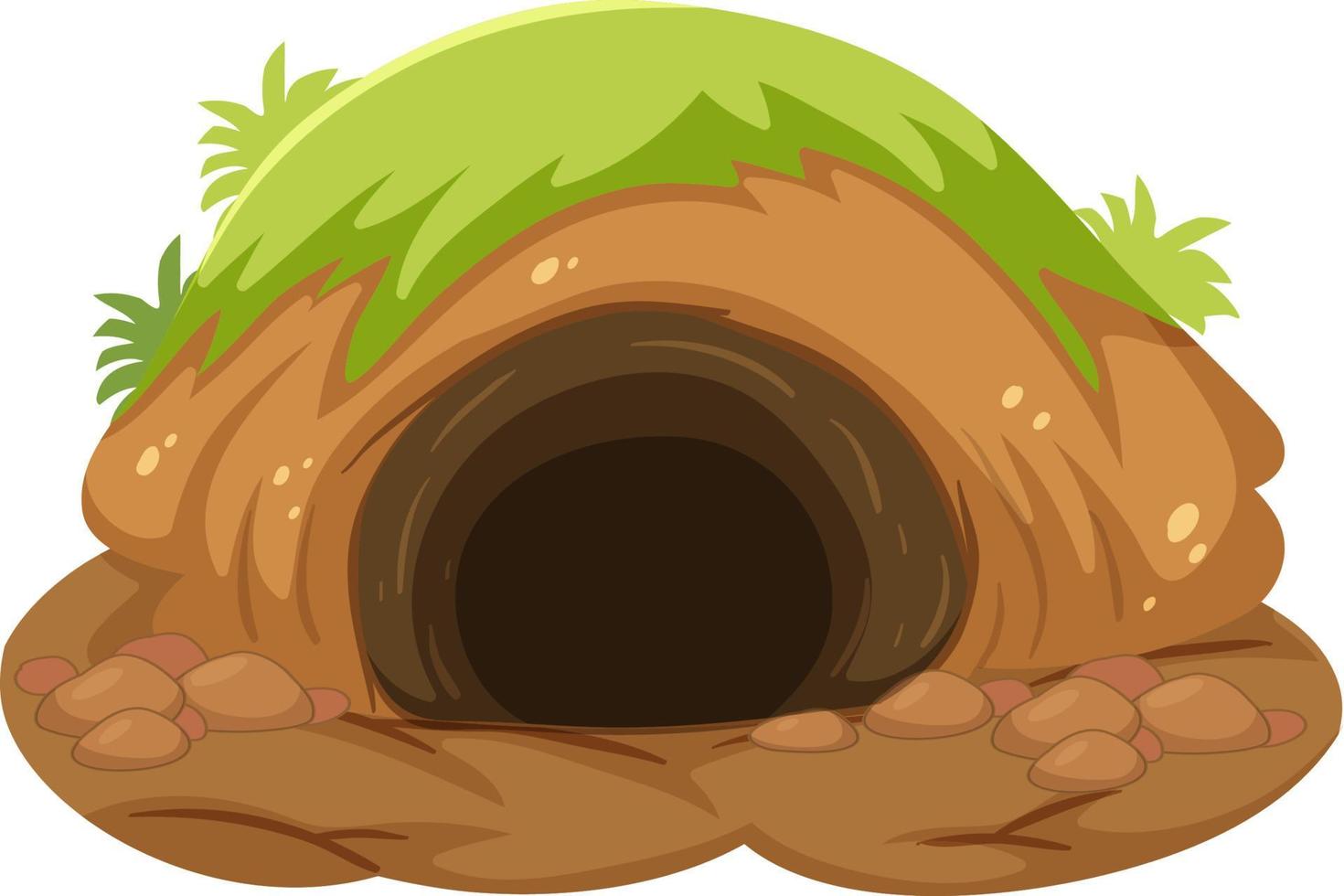 Ground animal hole isolated on white background vector