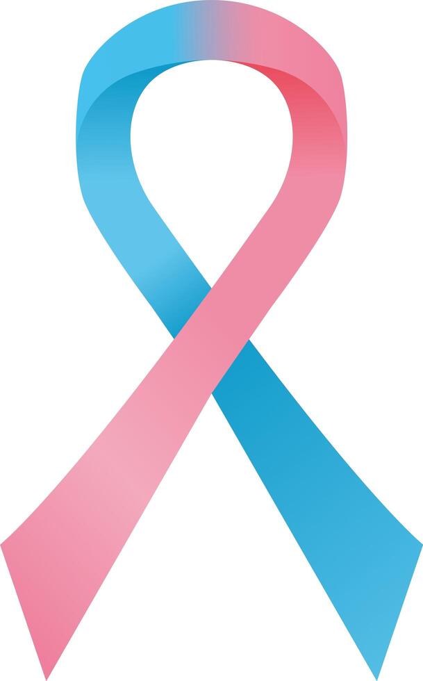 Pink and blue awereness ribbon. Infant and pre-natal death vector
