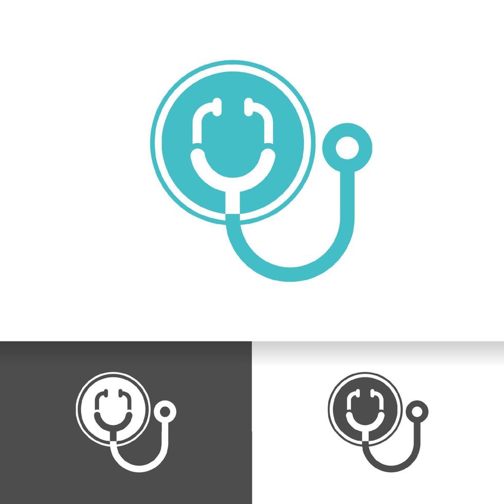 diseño de icono de estetoscopio. plantilla de logotipo de salud y medicina. vector