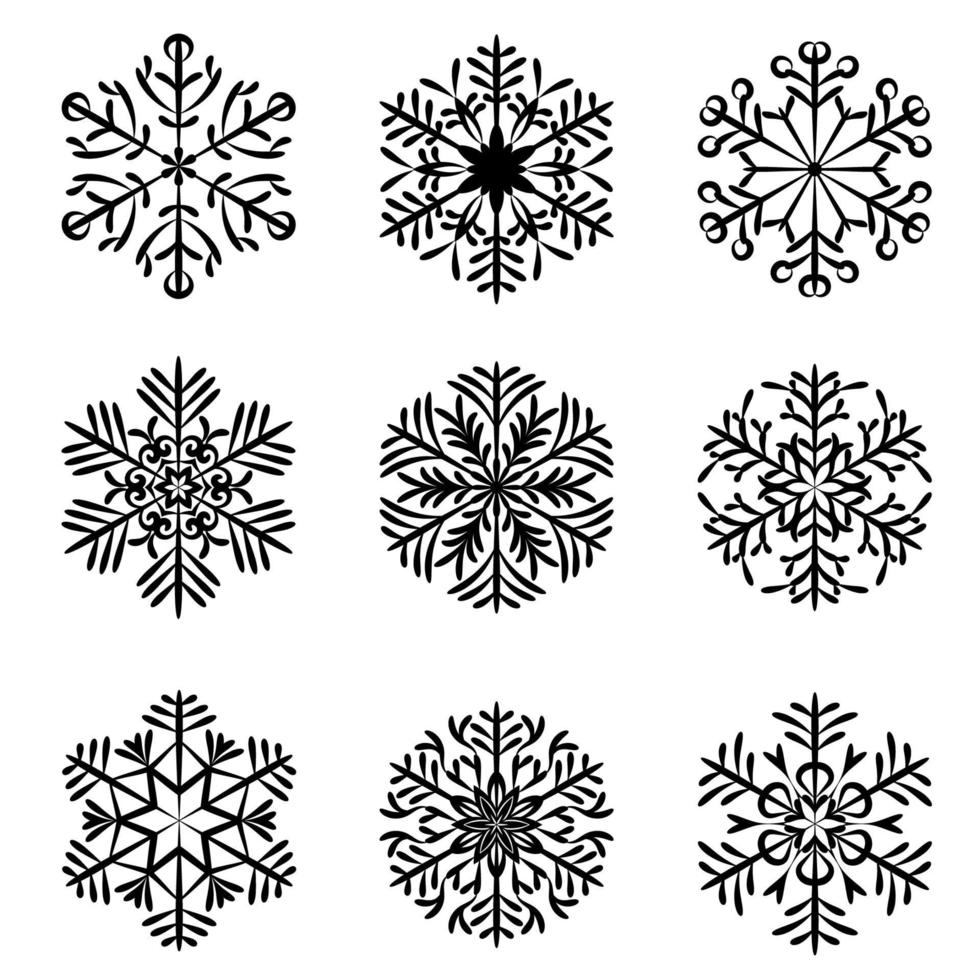 icono de paquete de vector de copo de nieve