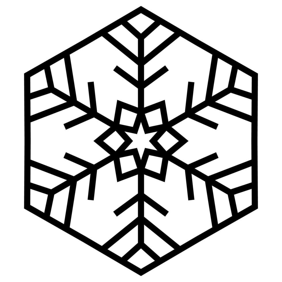 Snowflake symbol vector cut file