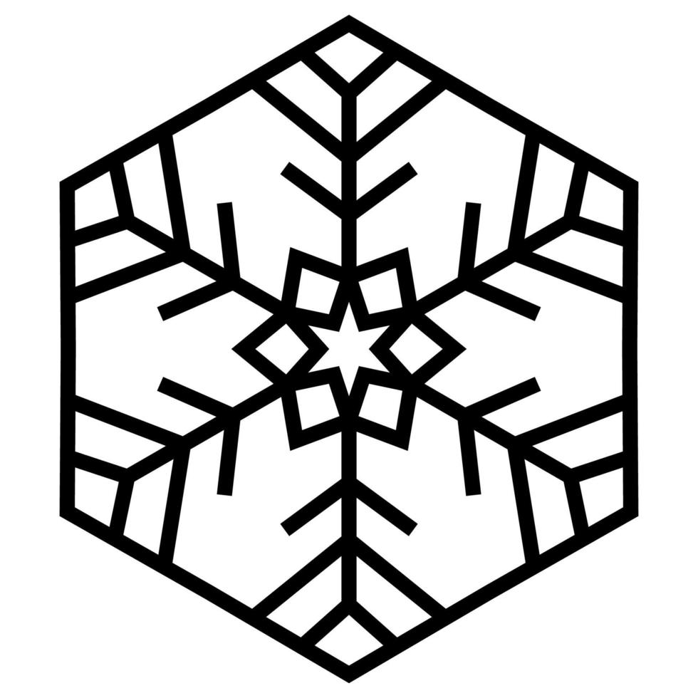 archivo de corte de vector de símbolo de copo de nieve