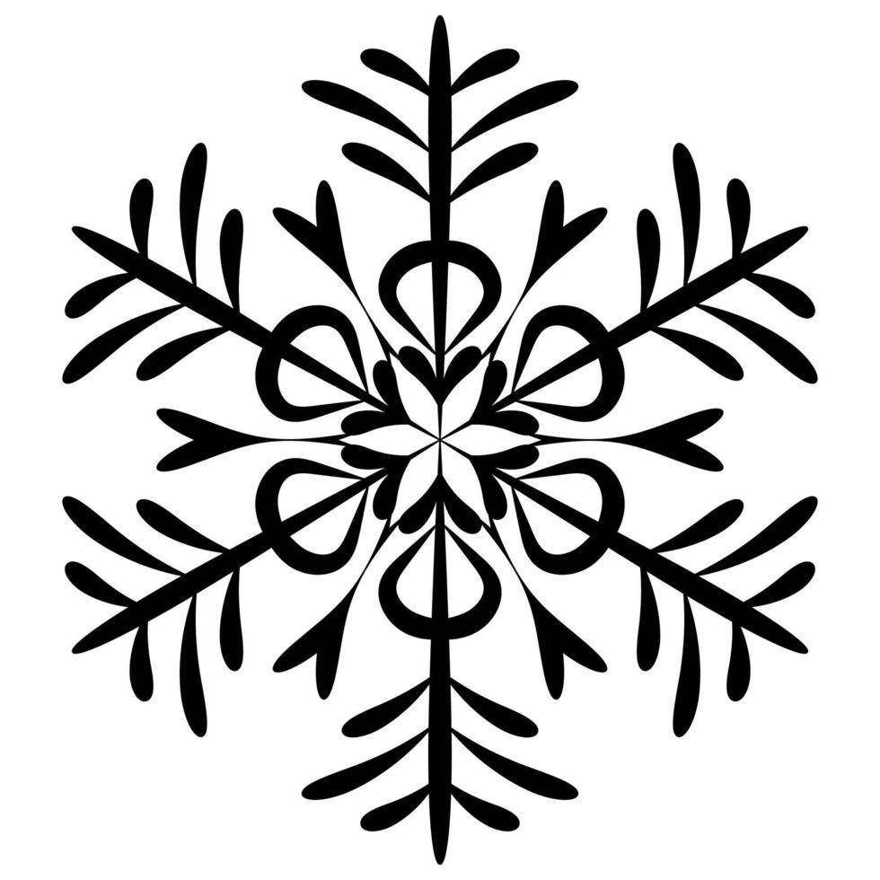 Snowflake vector icon design isolated on white background
