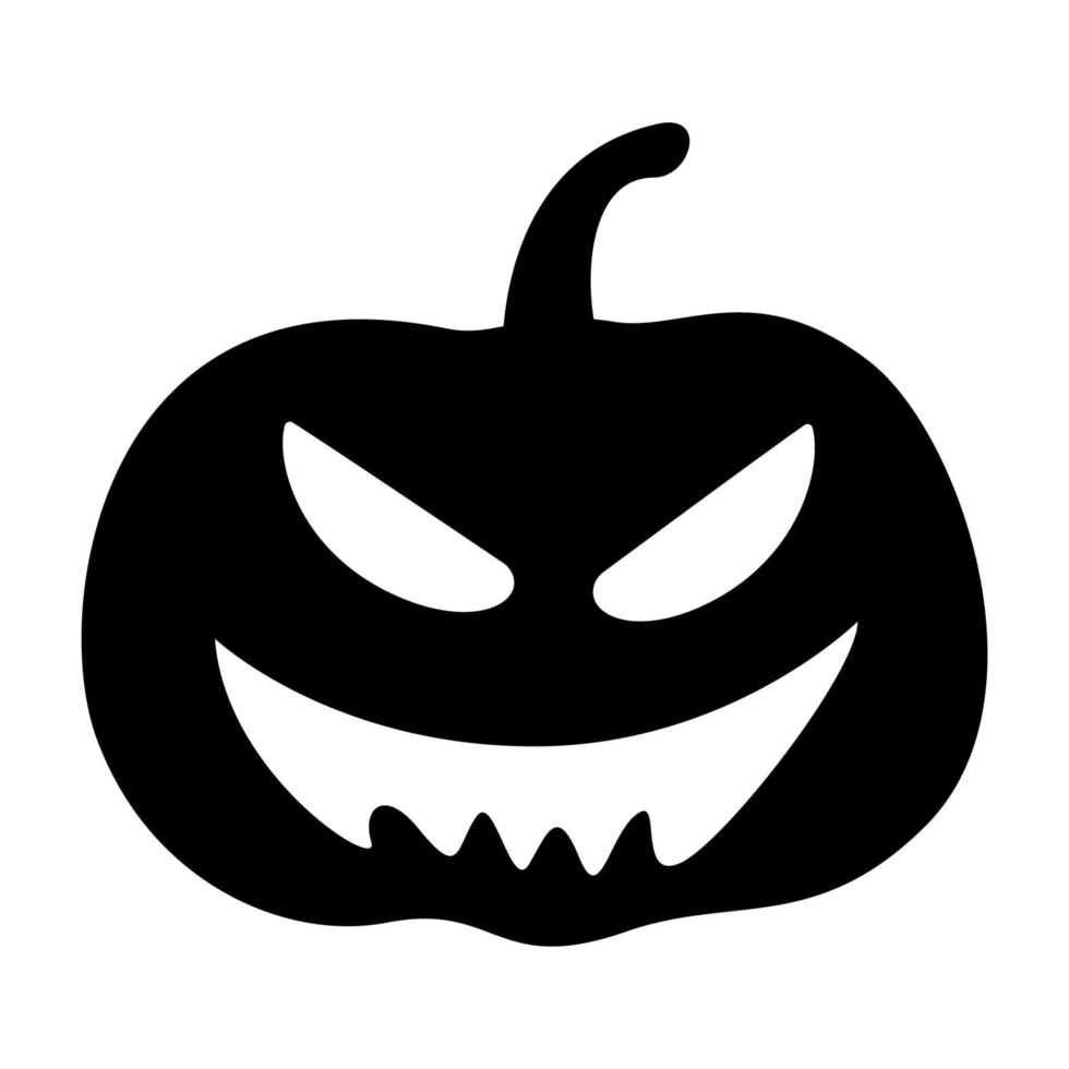 vector, silueta, halloween, calabaza, diseño vector