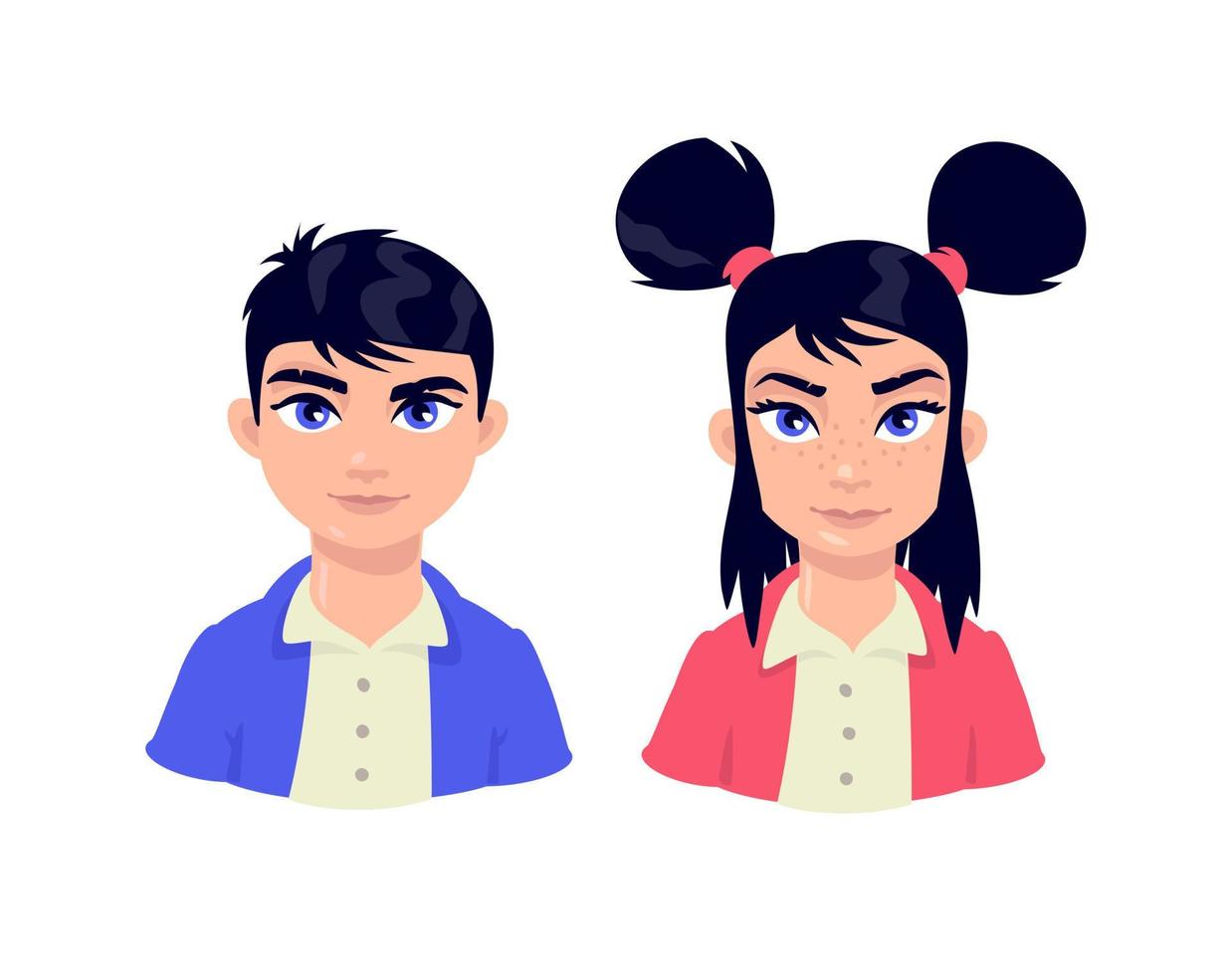 Illustration of a girl and a guy vector