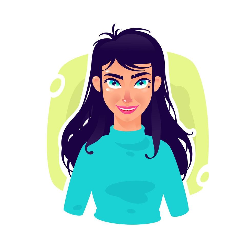 Illustration of a young girl. vector