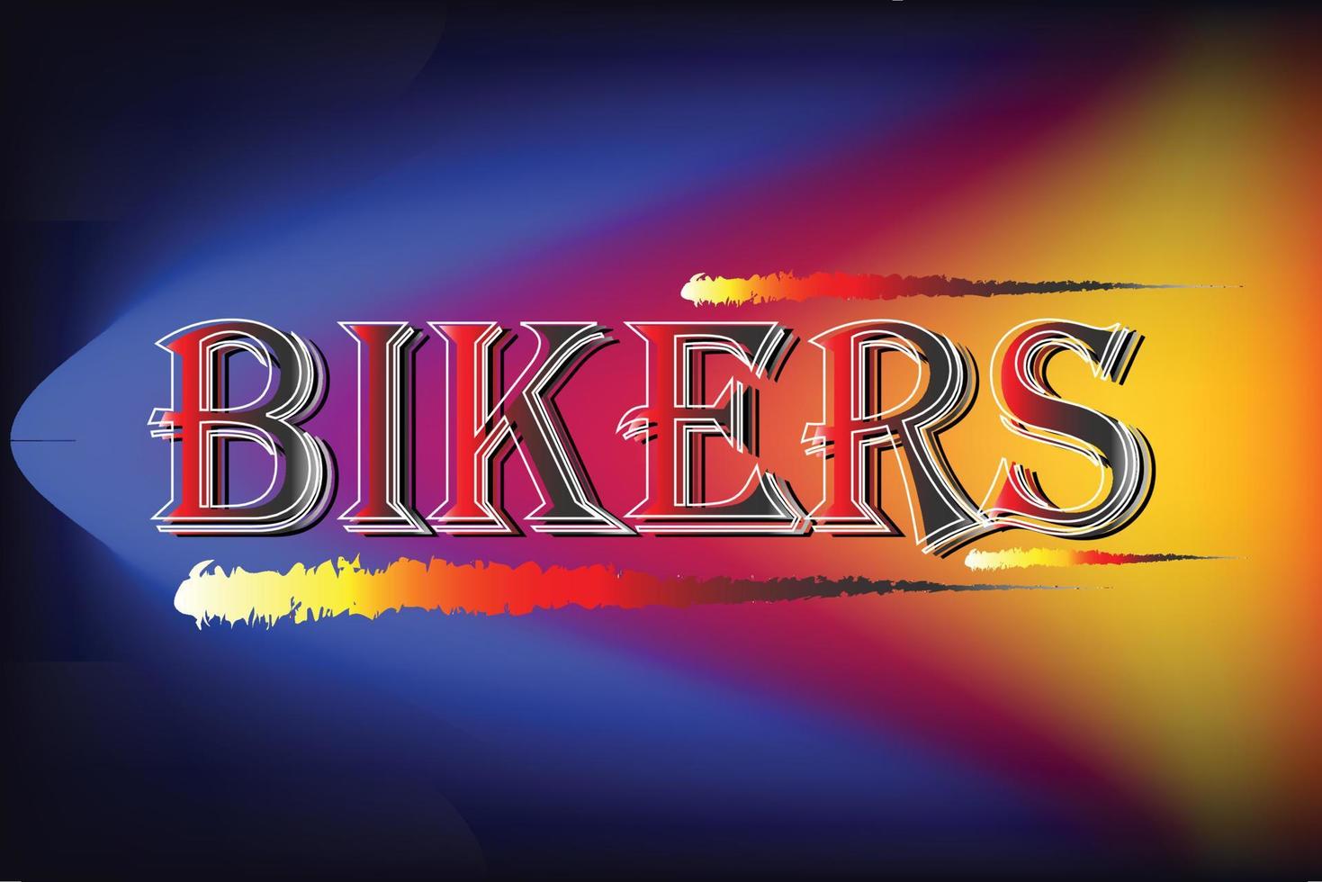 Cool racer, biker typography vector