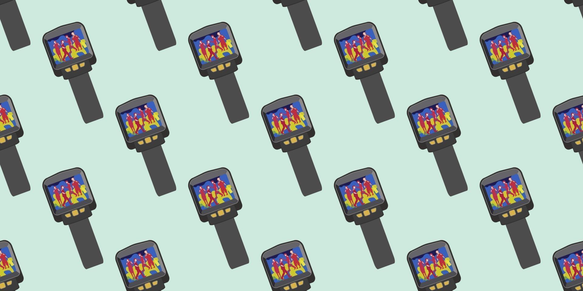 Vector graphic of a thermal scanner seamless pattern on light blue background. a thermal scanner background. Healthcare medical and vector illustration.