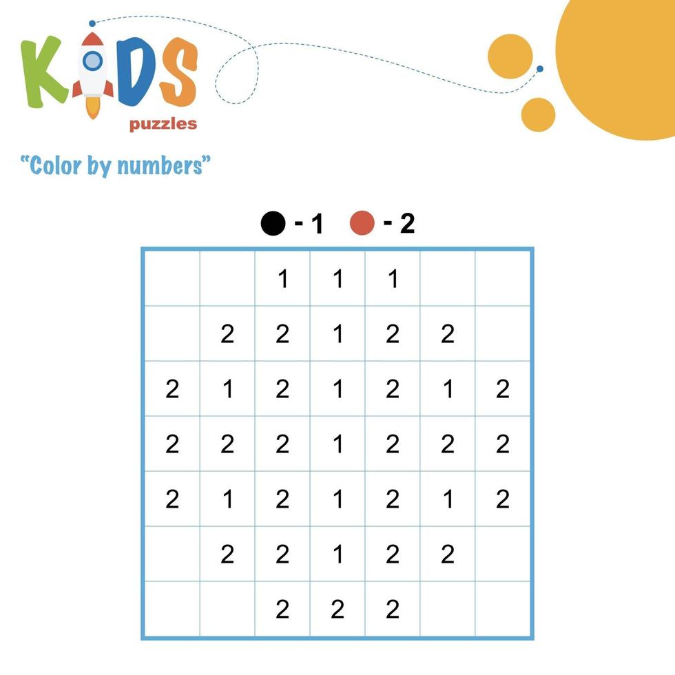 colorear por números hoja de cálculo de matemáticas imprimible vector