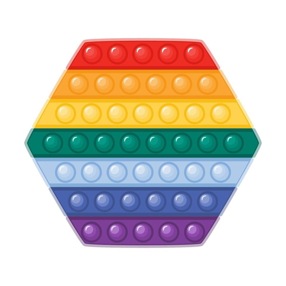 Pop it fidget toy polygon shaped vector
