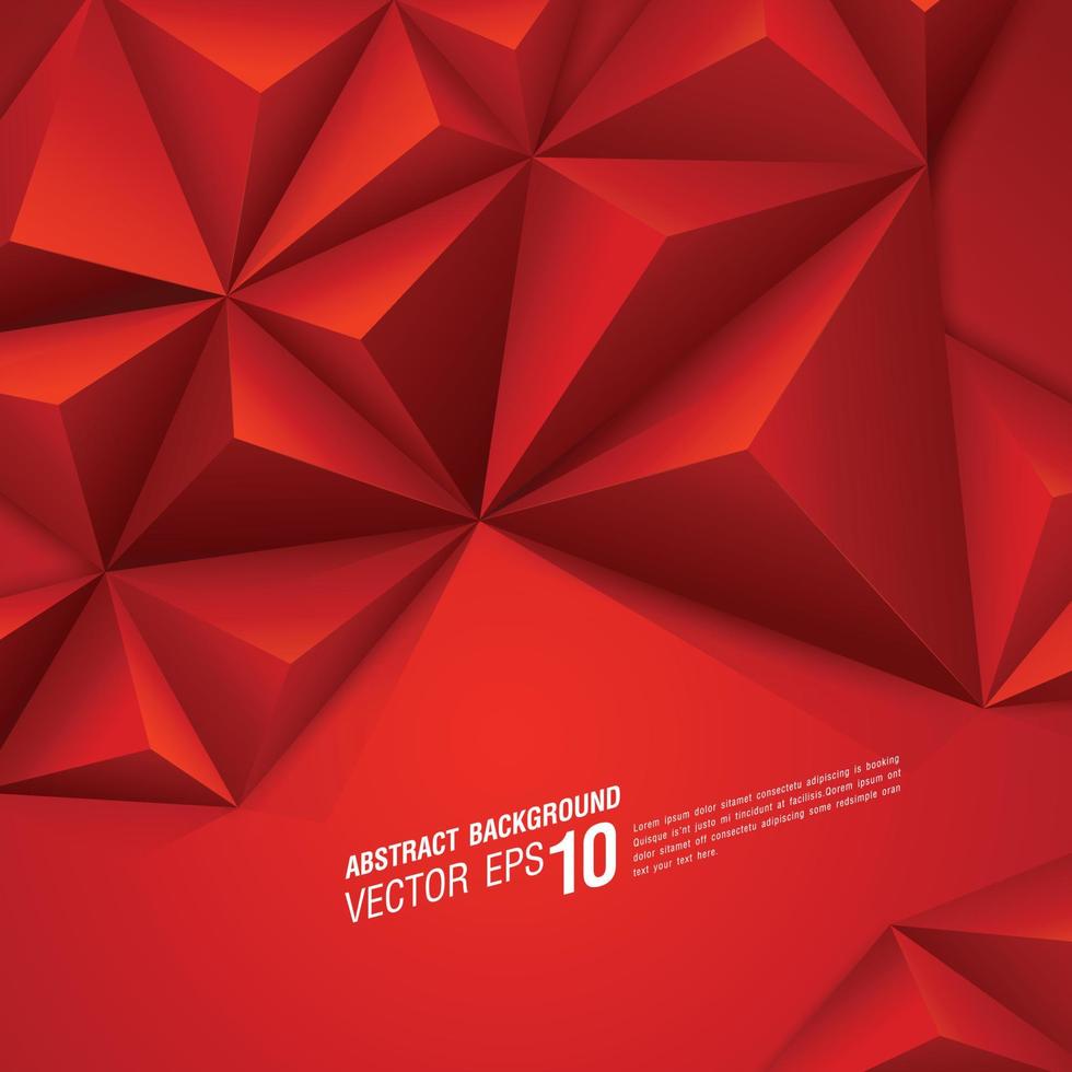 Red polygonal background vector