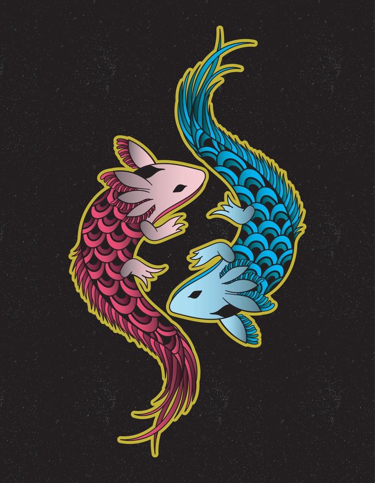 axolotl mexican design vector