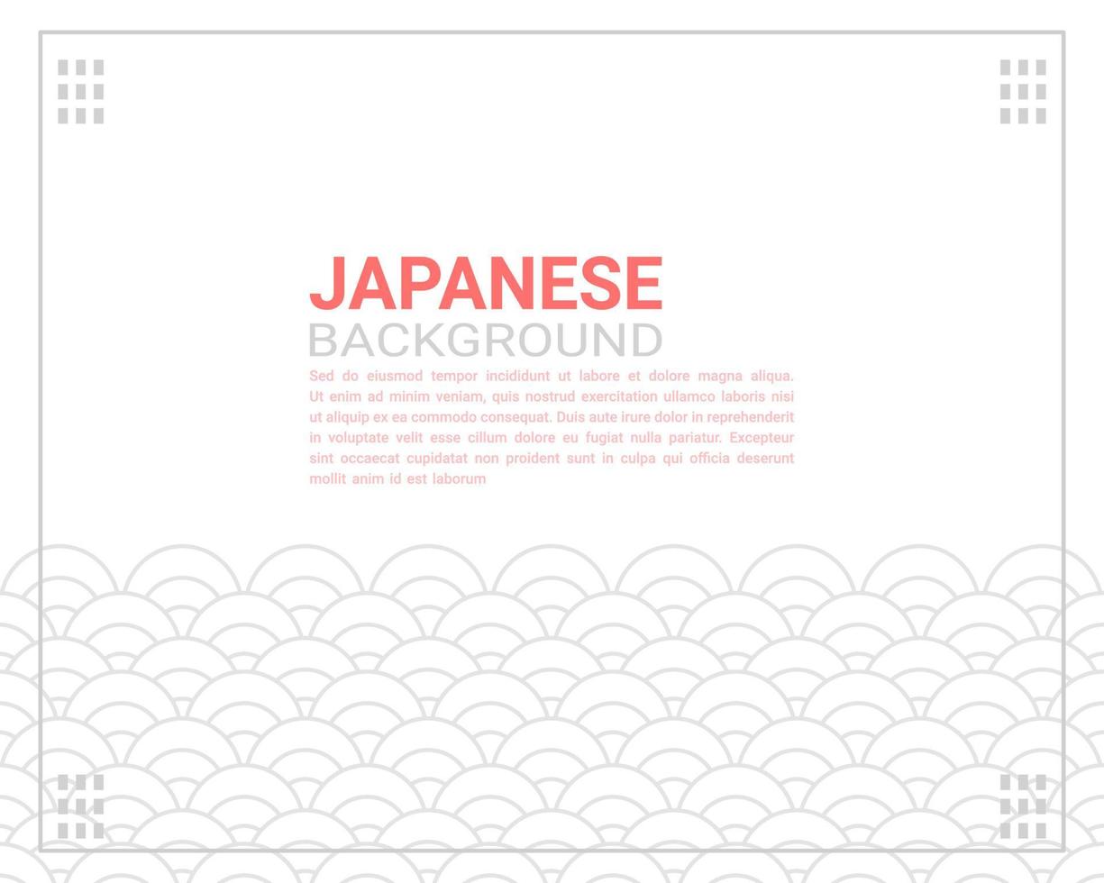 Fondo de patrón japonés con forma ondulada para marco y presentación. ilustración vectorial vector