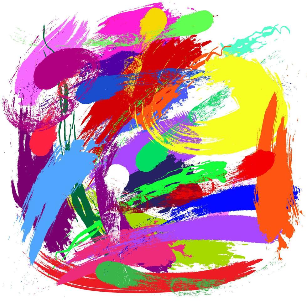 Fondo de vector de trazos de pincel abstracto colorido