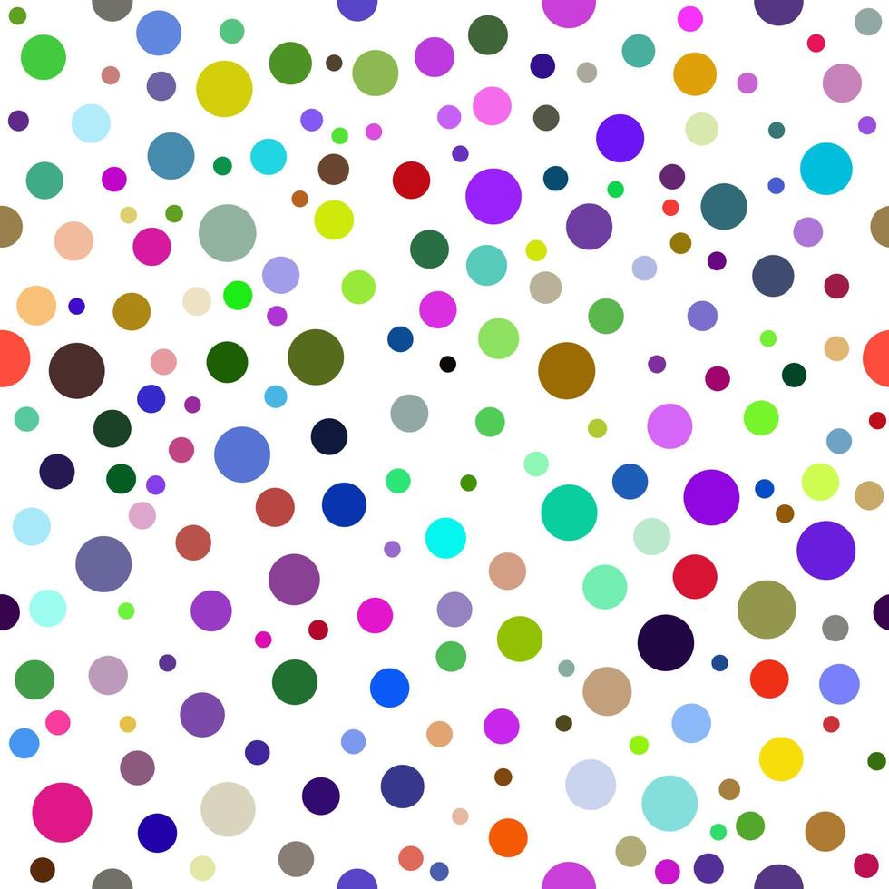 Colorful polka dot pattern with seamless vector background