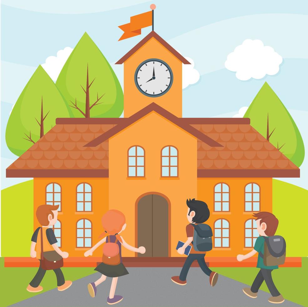 First Day Of School Free Vector
