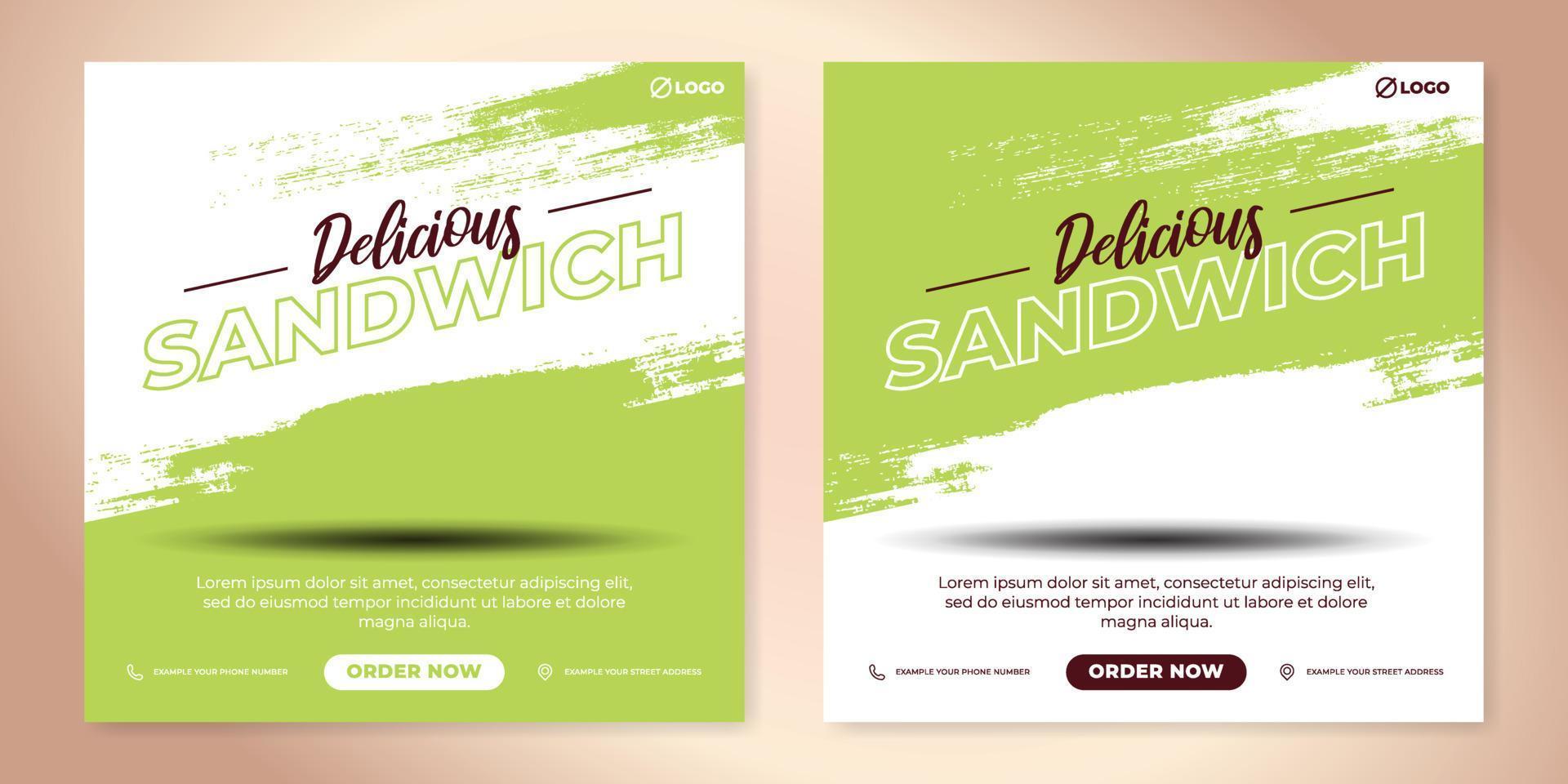 social media design template with image placement vector