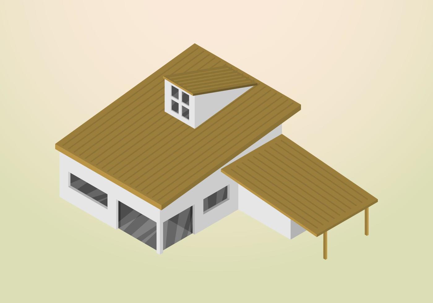 isometric design of modern and minimalist house vector template