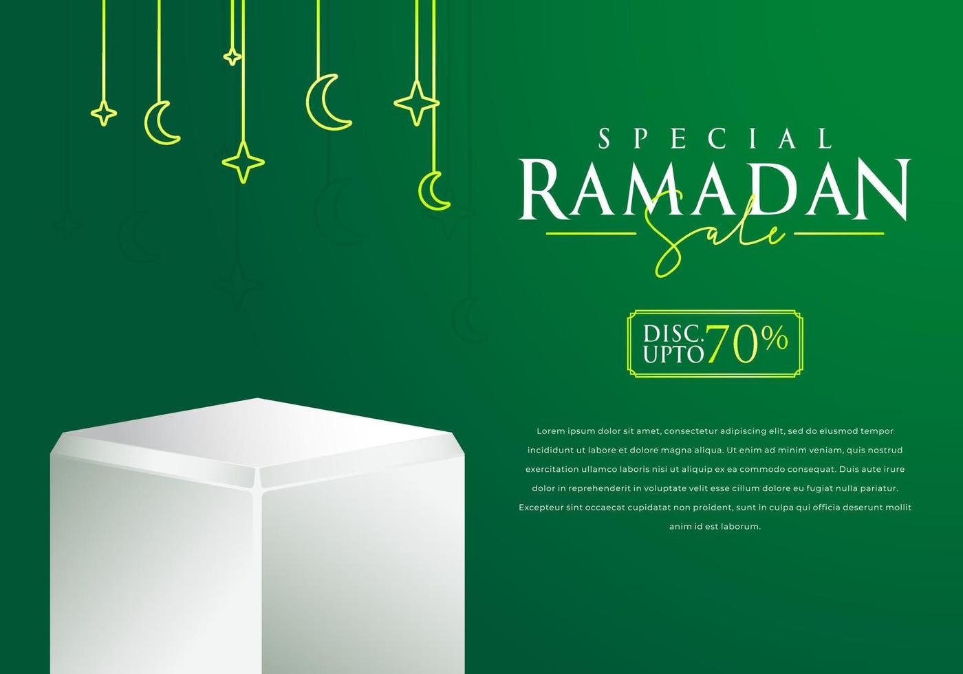 Sales promotion banner for ramadan sale vector