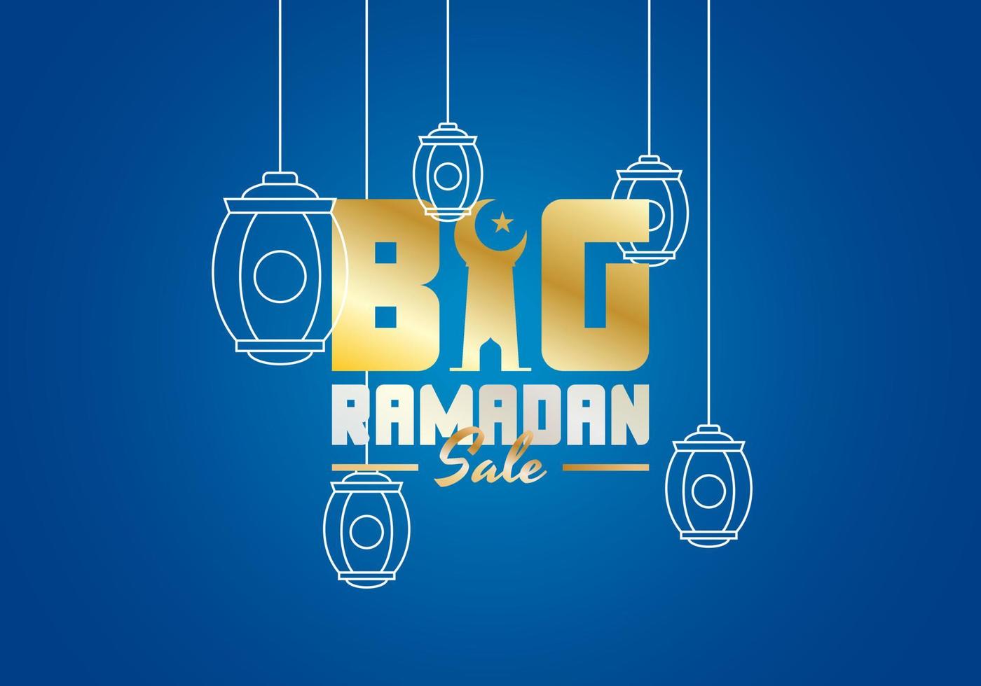 Sales promotion banner for ramadan sale vector