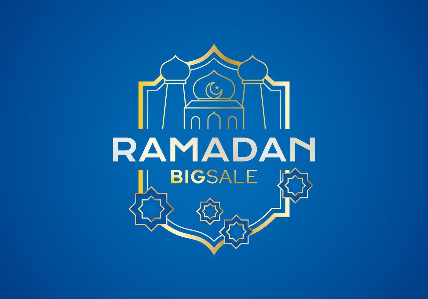 Sales promotion banner for ramadan sale vector