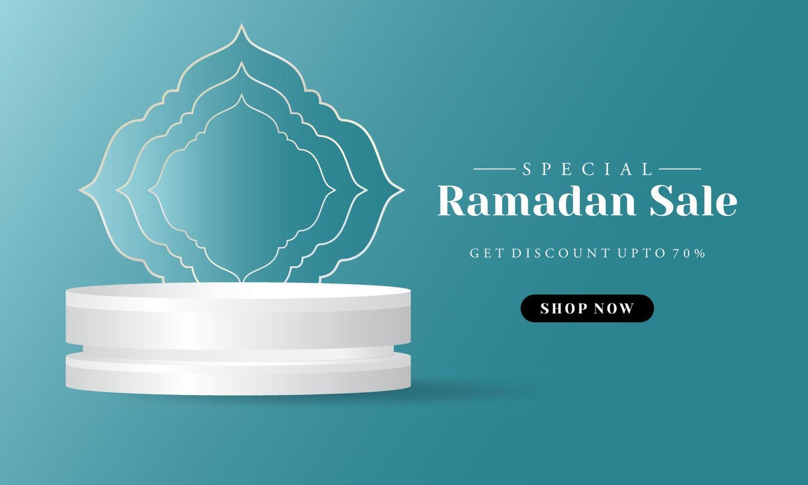 banner de promoción de ventas para la venta de ramadán vector