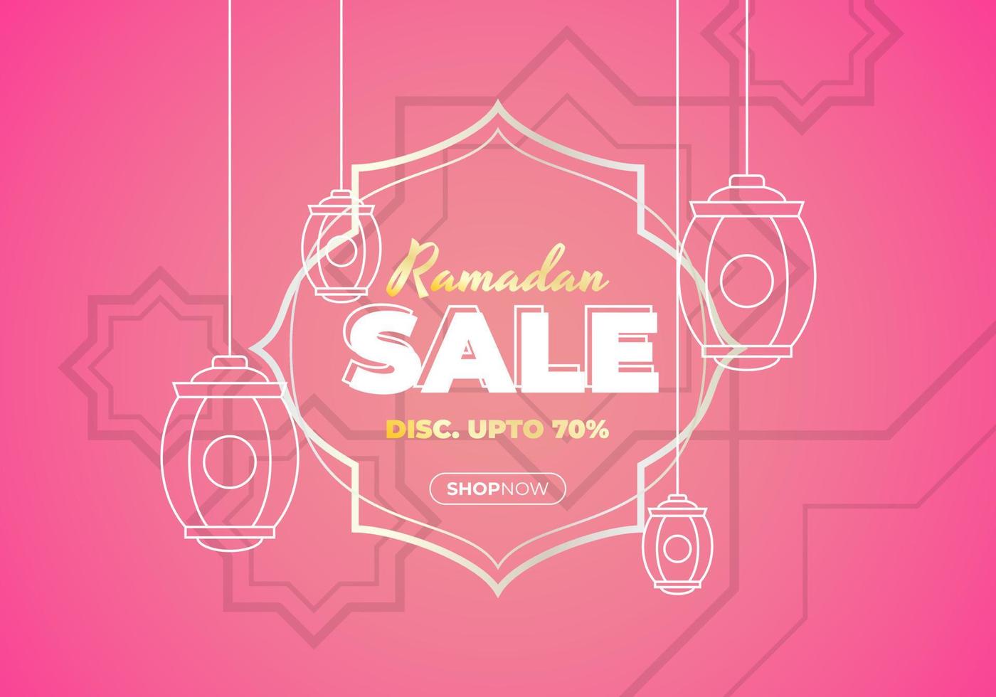 Sales promotion banner for ramadan sale vector