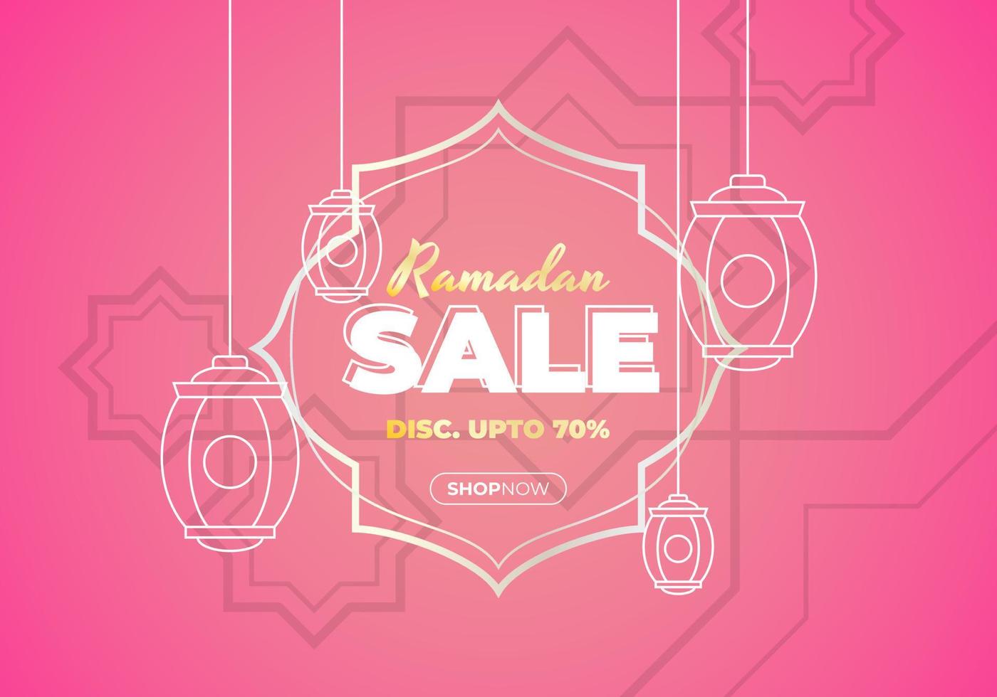 banner de promoción de ventas para la venta de ramadán vector