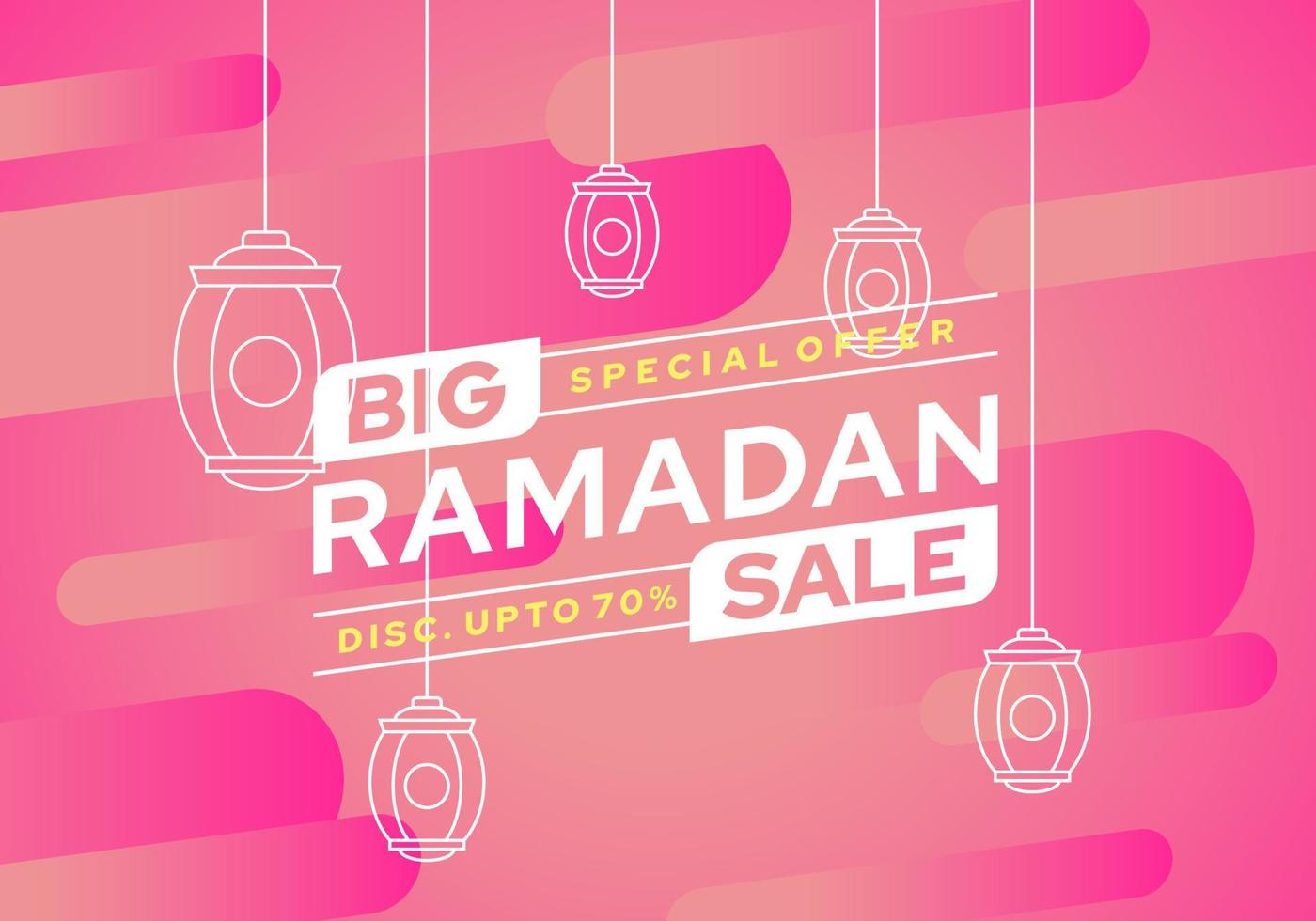 banner de promoción de ventas para la venta de ramadán vector