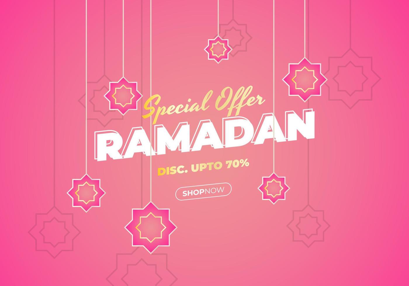 banner de promoción de ventas para la venta de ramadán vector