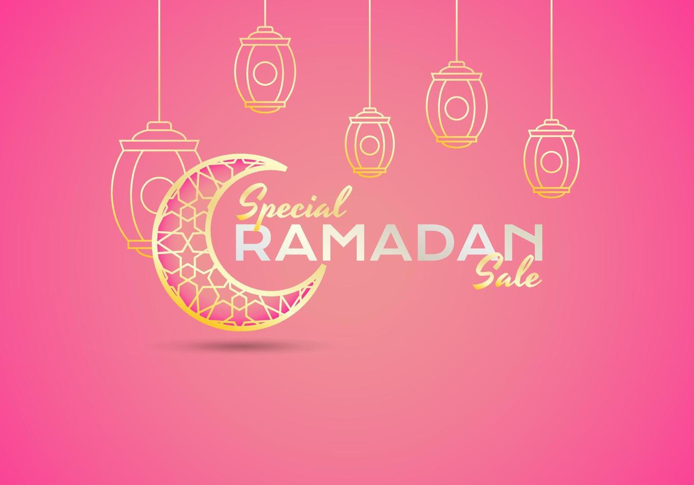 Sales promotion banner for ramadan sale vector
