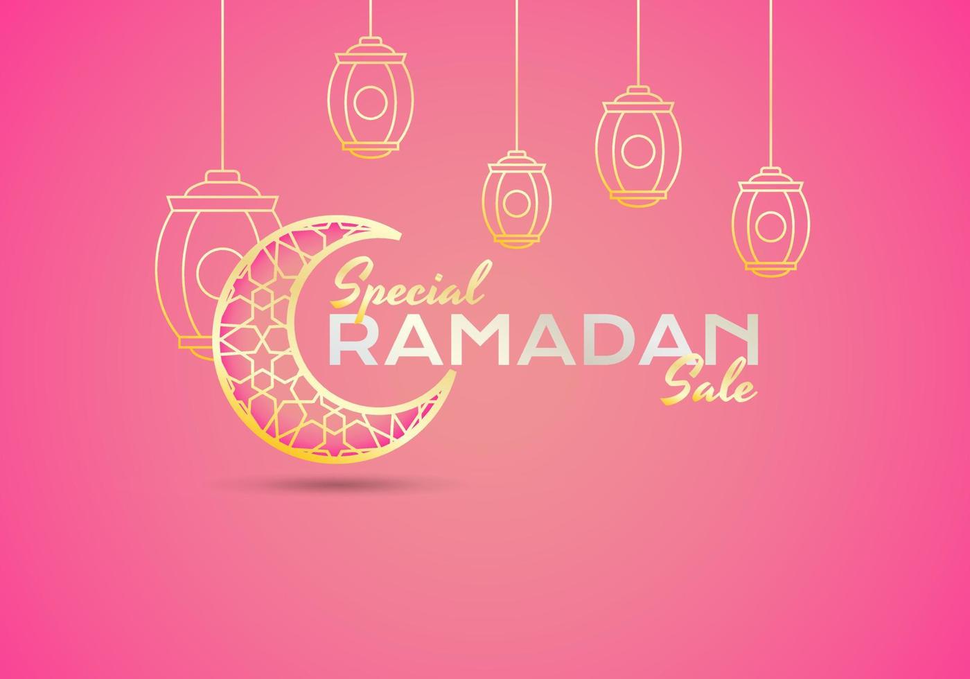 banner de promoción de ventas para la venta de ramadán vector