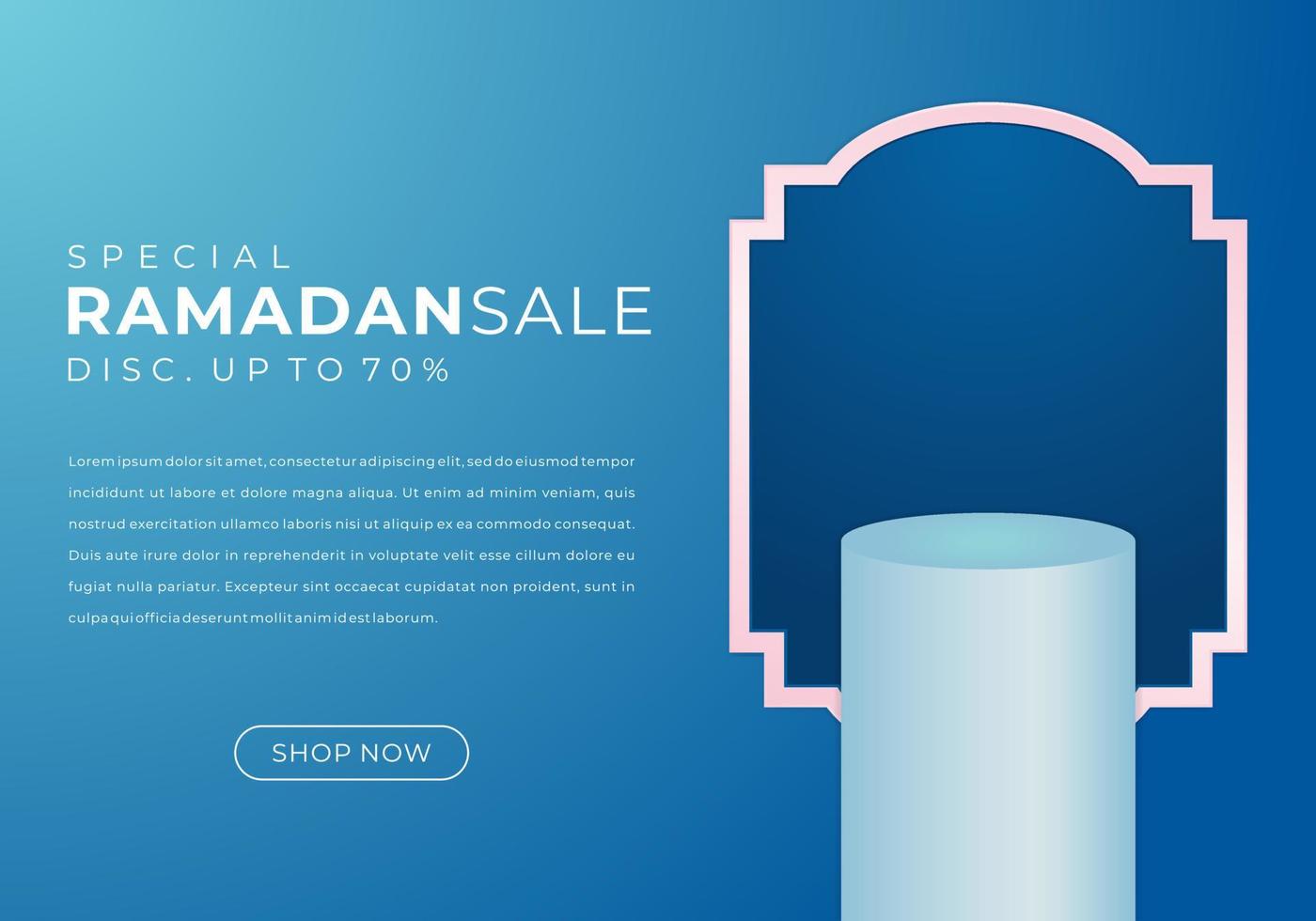 Sales promotion banner for ramadan sale vector